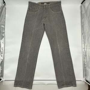 Vintage Basic Code Size 34x34 Gray Baggy Skater Denim Grunge Wide Leg Y2K Jeans